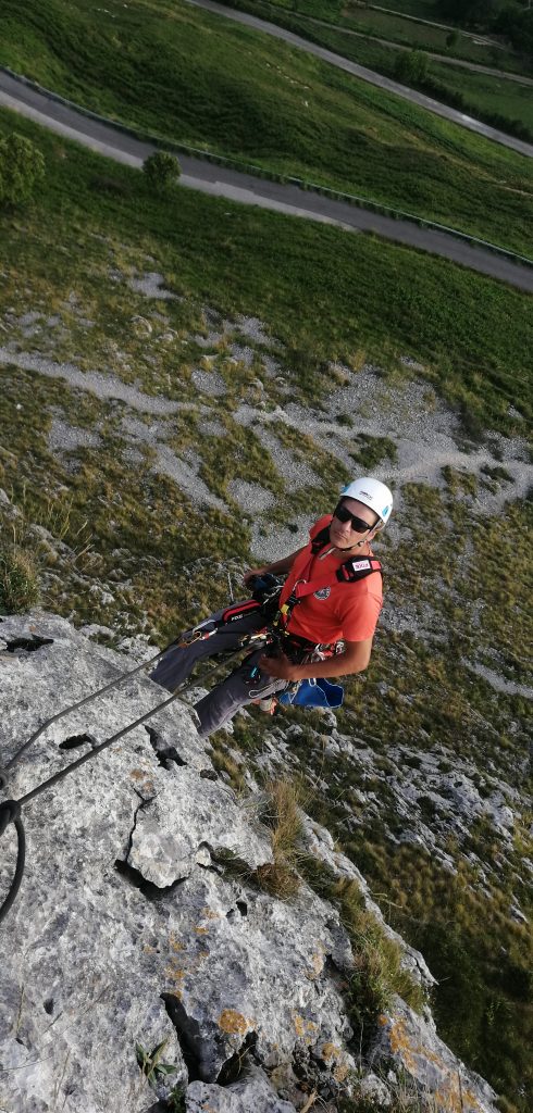 equipamiento de la vía ferrata de Liérganes