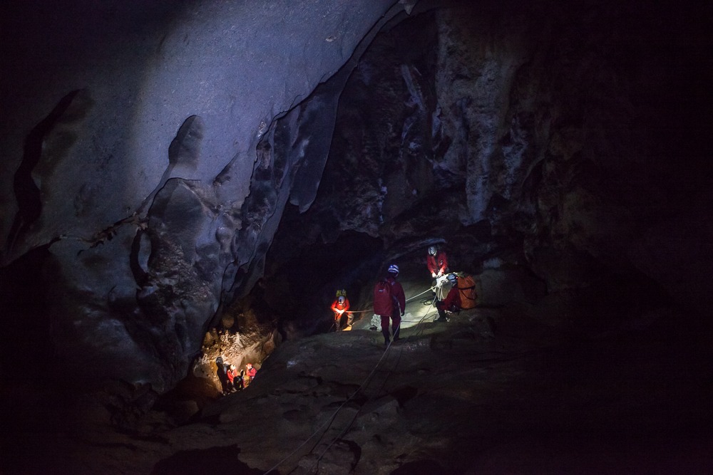 Espeleología en Cantabria. Cueva de Coventosa